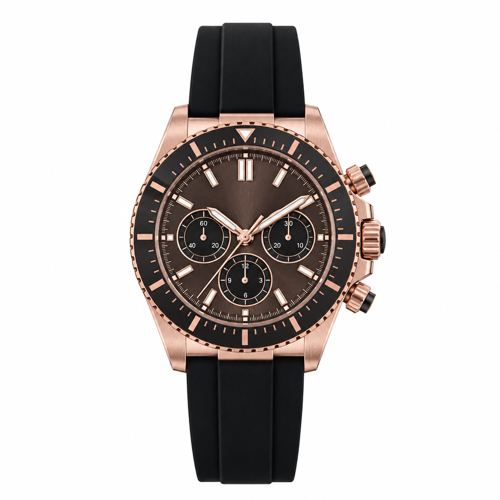 Rose Gold with chocolate Dial Black Ceramic Bezel Oyste