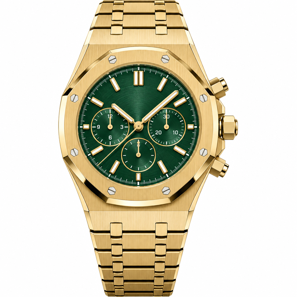 Chronograph Or Jaune/Vert
